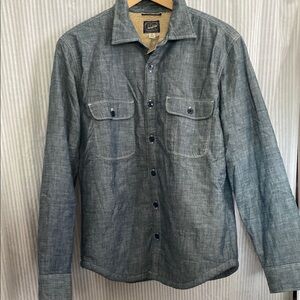 J.Crew Fleece lined chambray Button-Up Shirt NWT